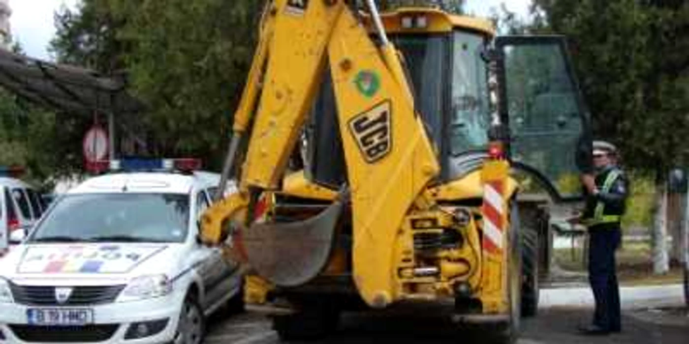 Utilajul se află în curtea IPJ Mehedinţi pentru cercetări  