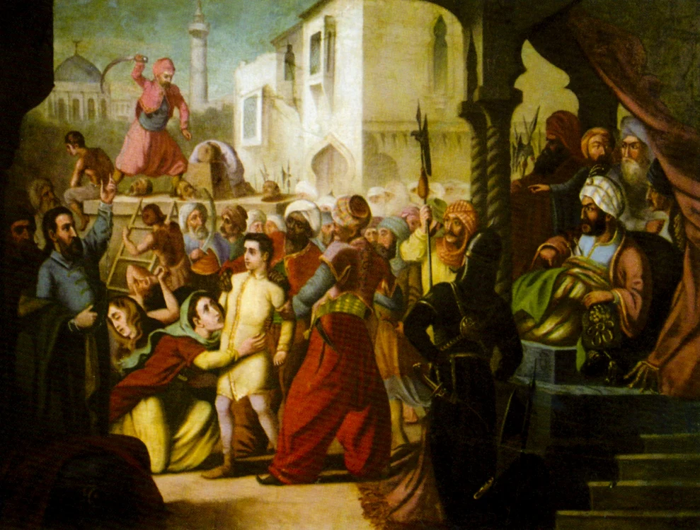Odioasa execuție. FOTO pictură Constantin Lecca Uciderea brâncovenilor