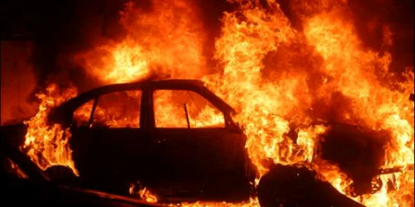 masina incendiu Braila