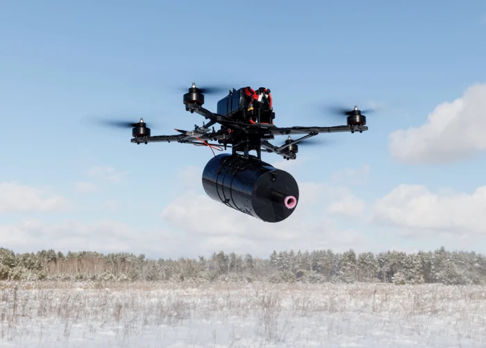 Drone cu fibră optică-Ucraina FOTO Profimedia