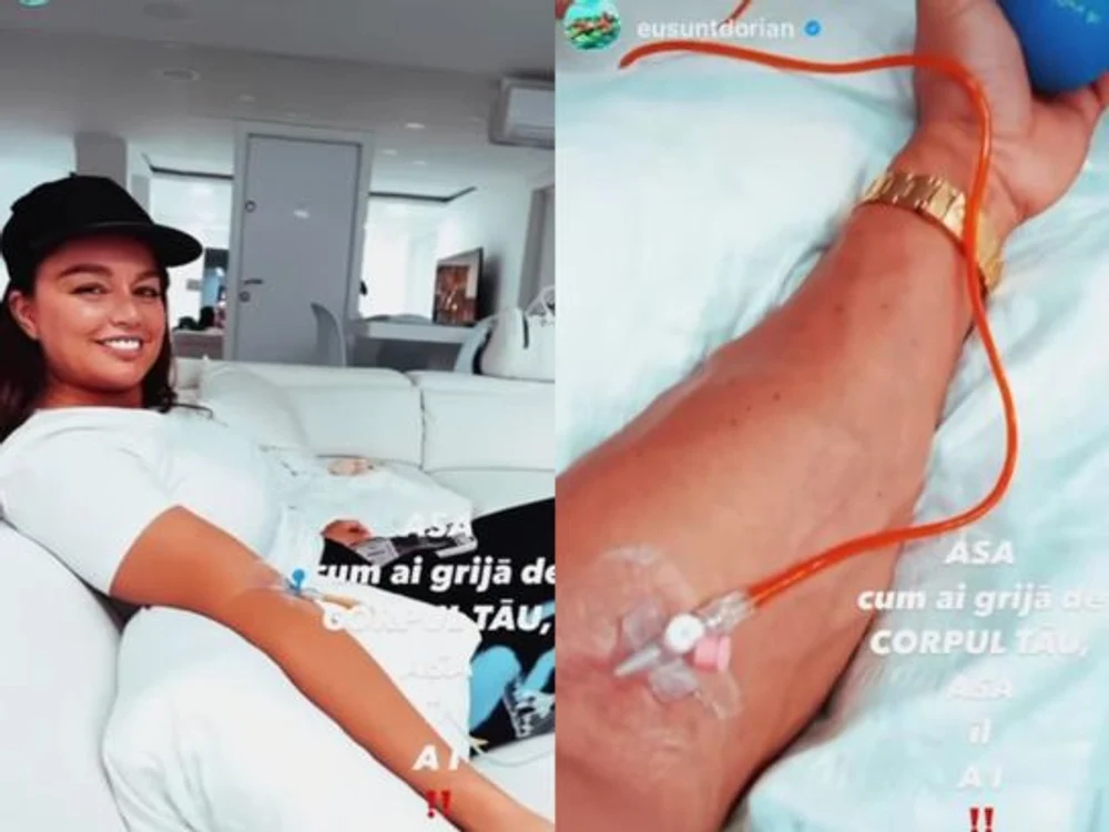 Dorian Popa și Babs își fac perfuzii cu vitamine