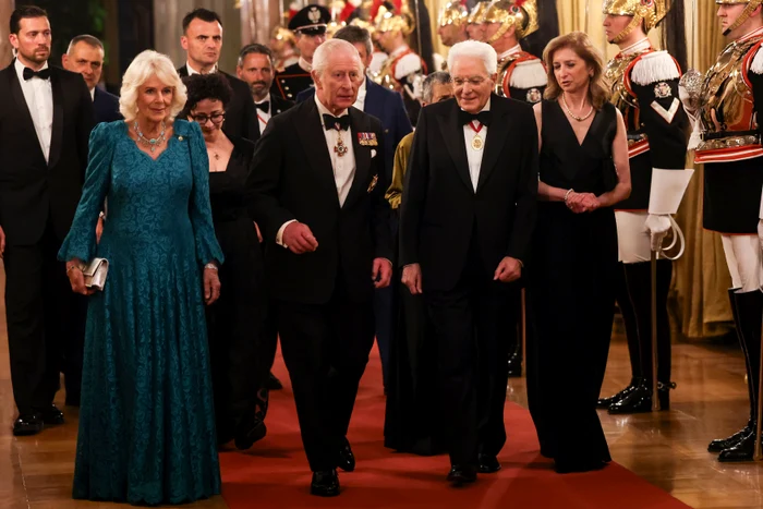 Regele Charles și Regina Camilla în timpul dineului de stat din Italia, Profimedia (1) jpg