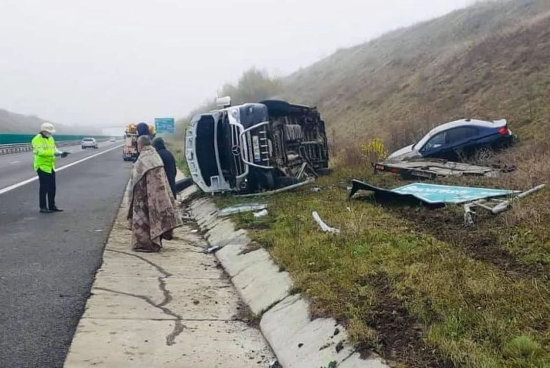 Imagine de la locul accidentului FOTO ISU Alba