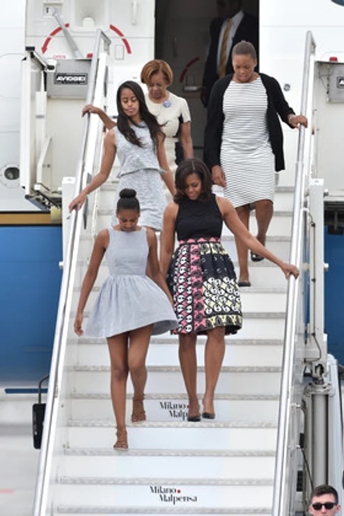 Soţia preşedintelui american, într-o vizită oficială la Milano, iunie 2015 