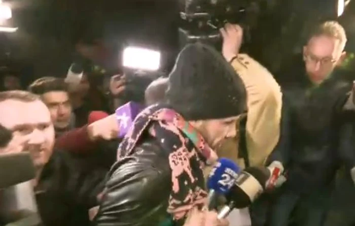 Matteo Politi, la audieri la secţia 4 Poliţie, după ce a fost prins de poliţiştifoto: captură video Pro Tv