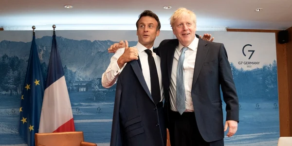 Boris Johnson si Emmanuel Macron FOTO Profimedia 