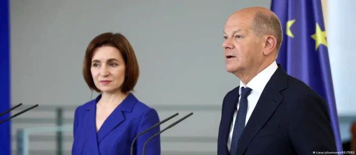 Maia Sandu la Berlin, alături de cancelarul federal Olaf Scholz