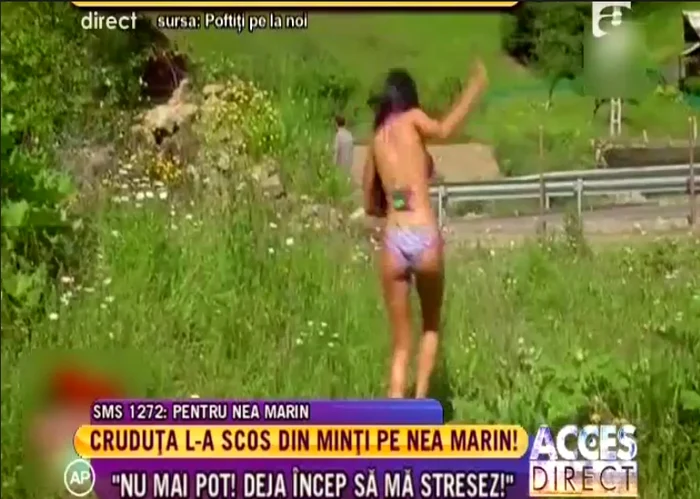 Daniela a ieşit în costum de baie la scăldat