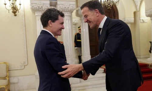 Nicușor Dan, președintele României, îl primește pe Mark Rutte la Palatul Cotroceni Inquam Photos / George Călin