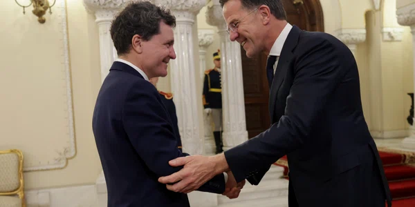 Nicușor Dan, președintele României, îl primește pe Mark Rutte la Palatul Cotroceni  Inquam Photos / George Călin 