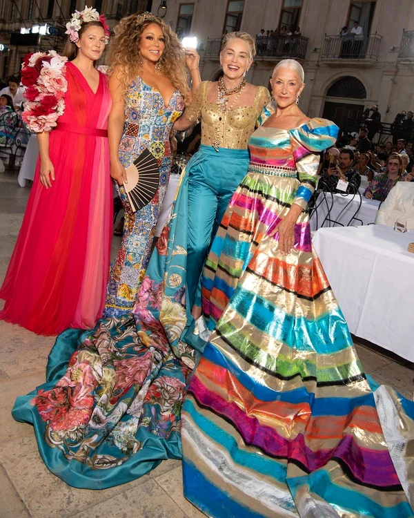 Drew Barrymore, Mariah Carey, Sharon Stone, Helen Mirren show Dolce&Gabbana in Siracusa, Sicilia (1) jpg