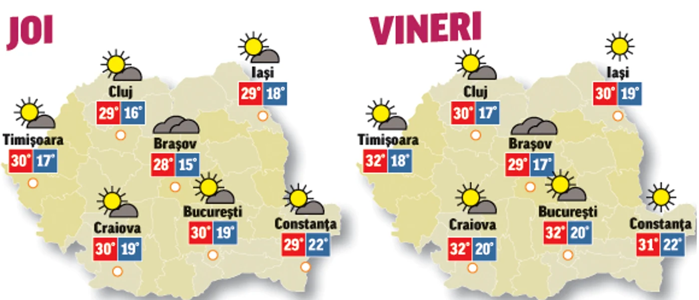Sfârșitul lunii iunie vine cu vreme frumoasă și caldă, numai bună pentru plimbări
