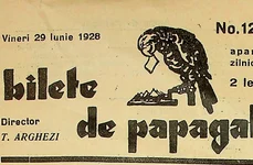 „Bilete de papagal” (antet). ANR, SANIC, colecția Personalități, 1.3.1.A.5, f. 1