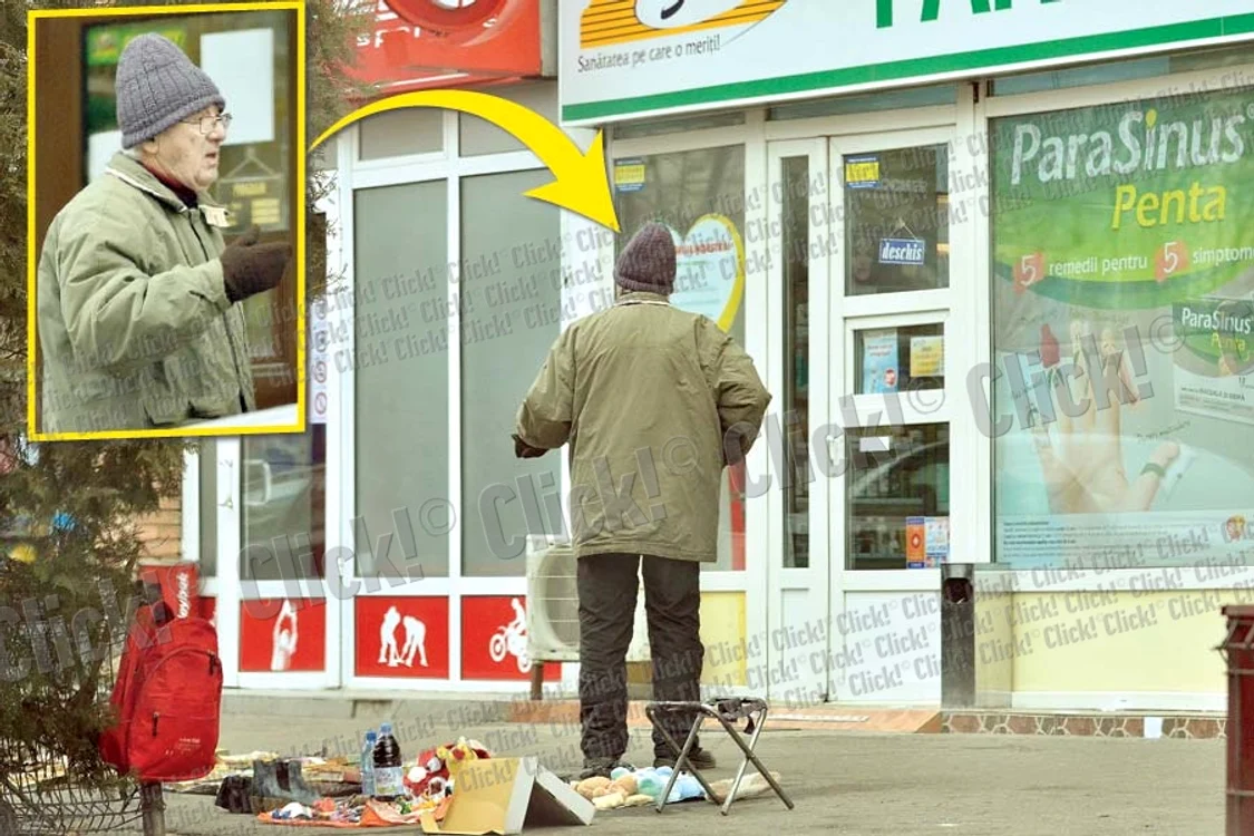 
    Aşa arată “magazinul”  improvizat de bunicul  actorului Mihai Bendeac  pe un trotuar din Tei (Fotografii: Mihai Ionescu)  