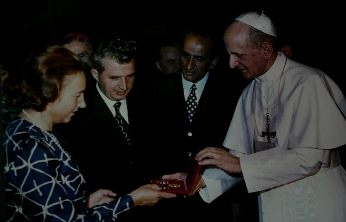 Nicolae Ceaușescu, primit de Papa Paul al VI-lea la Vatican (FOTO: Arhivele Naționale)