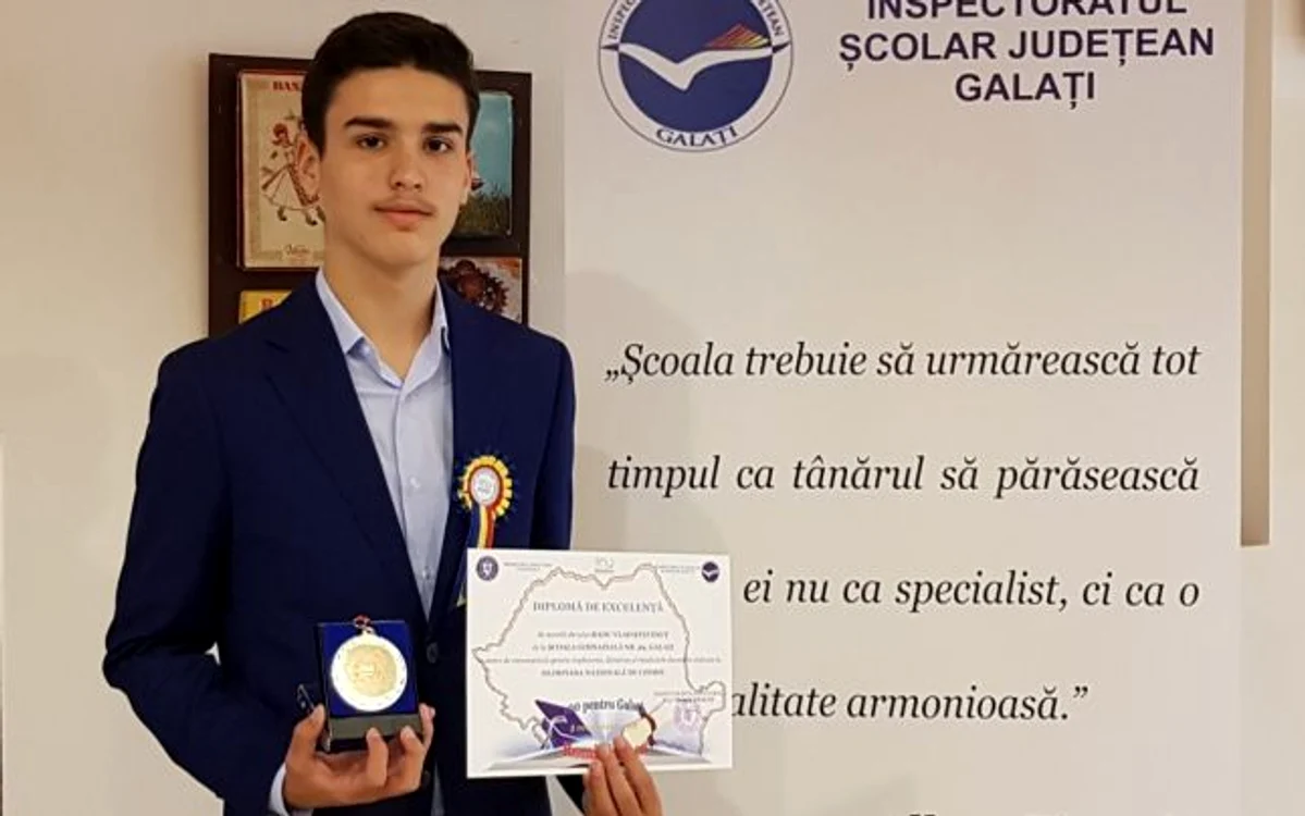 
    Vlad-Ştefănuţ Radu (15 ani), elev în clasa a X-a la Colegiul Naţional ”Vasile Alecsandri” din Galaţi, este unul dintre elevii geniali ai RomânieiFOTO: adevarul.ro  