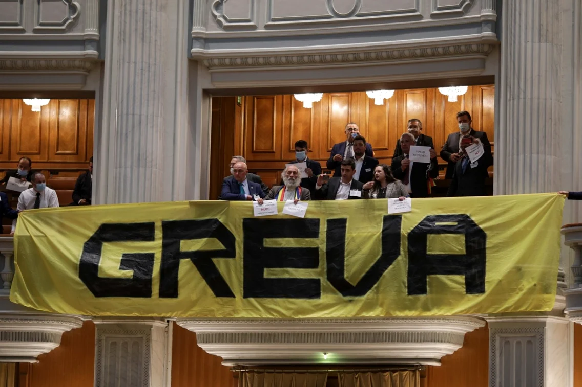 Greva AUR în Parlament 20 septembrie 2021 FOTO Inquam Photos / Octav Ganea