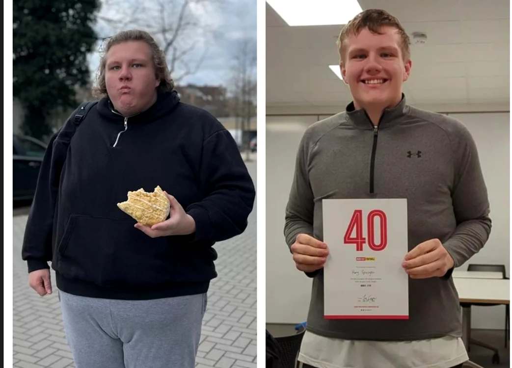 Tânărul a slăbit 90 de kilograme FOTO: captura video
