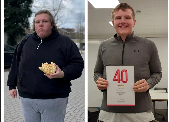 Tânărul a slăbit 90 de kilograme FOTO: captura video