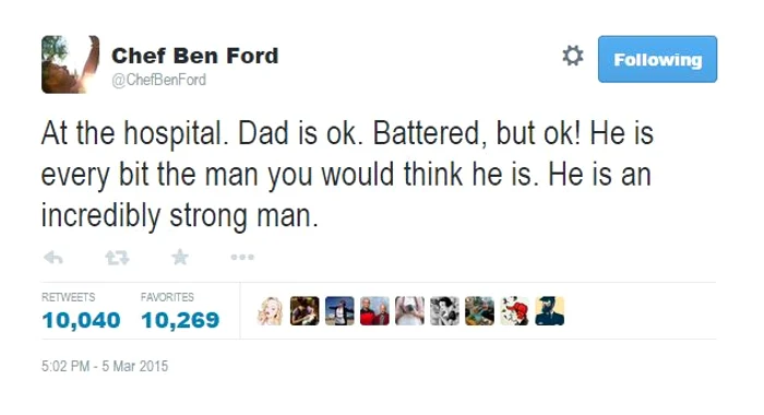 Fiul lui Harrison Ford a răspuns pe Twitter mesajelor de încurajare primite