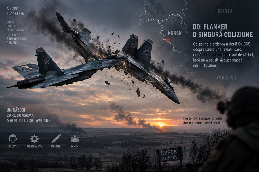 Cerul pe care Rusia nu l-a cucerit. Două Su-35S s-au pierdut fără intervenția Ucrainei