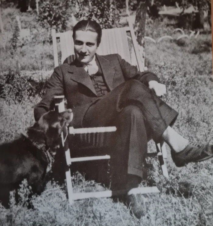 Lipatti, alături de câinele său teckel. FOTO: volumul „Dinu Lipatti: născut pentru a fi nemuritor“