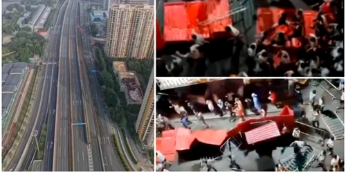 Haos in China: oamenii izolati din cauza covid s-au revoltat FOTO Twitter