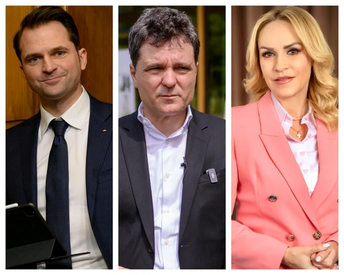 Sebastian Burduja, Nicușor Dan și Gabriela Firea Foto: Mediafax