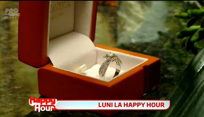 Ştefan Stan a cerut-o de soţie pe Andreea Mantea. (capturi Pro TV)