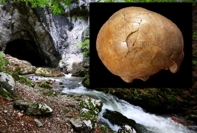 Pestera Cioclovina din Hunedoara si craniul descoperit aici  Foto Daniel guță jpg