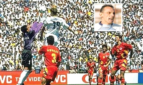 Cupa Mondială 1994, România Suedia 2 2 (4 5 după pen ): Florin Prunea a ieşit greşit la o centrare şi Andersson, singurul suedez din careul nostru, a trimis în poarta goală, trimiţând meciul la penalty uri jpeg