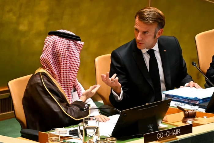 Emmanuel Macron la Adunarea Generală a ONU foto epa-efe