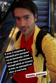 Radu Vâlcan a pierdut timpul prin aeroport / Foto: Instagarm