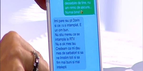 Schimb sms intre ghita si udrea - telefon - Captura TVR 