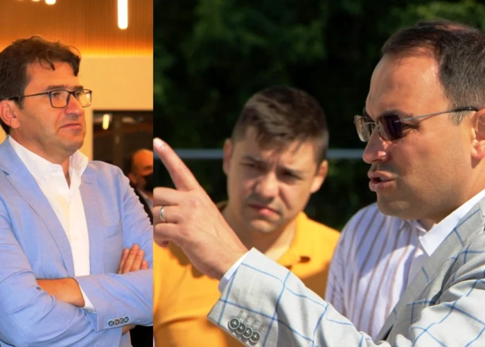 Liviu Macovei (stânga), acuzat de primarul Cristi Misăilă (dreapta)