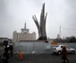 Monumentul Aripi de la Piaţa Presei FOTO Mediafax