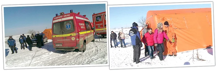 Oamenii au fost testaţi  de medicii de pe ambulanţe  şi au primit un ceai cald