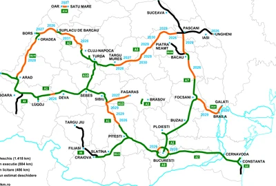 Harta Autostrăzilor. Foto 130km ro jpg