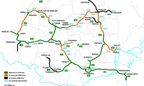 Harta Autostrăzilor. Foto 130km ro jpg