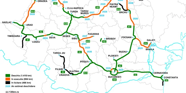 Harta Autostrăzilor. Foto 130km ro jpg