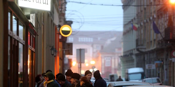 La librăria Adevărul timisorenii stau la coadă de la ora 7.00