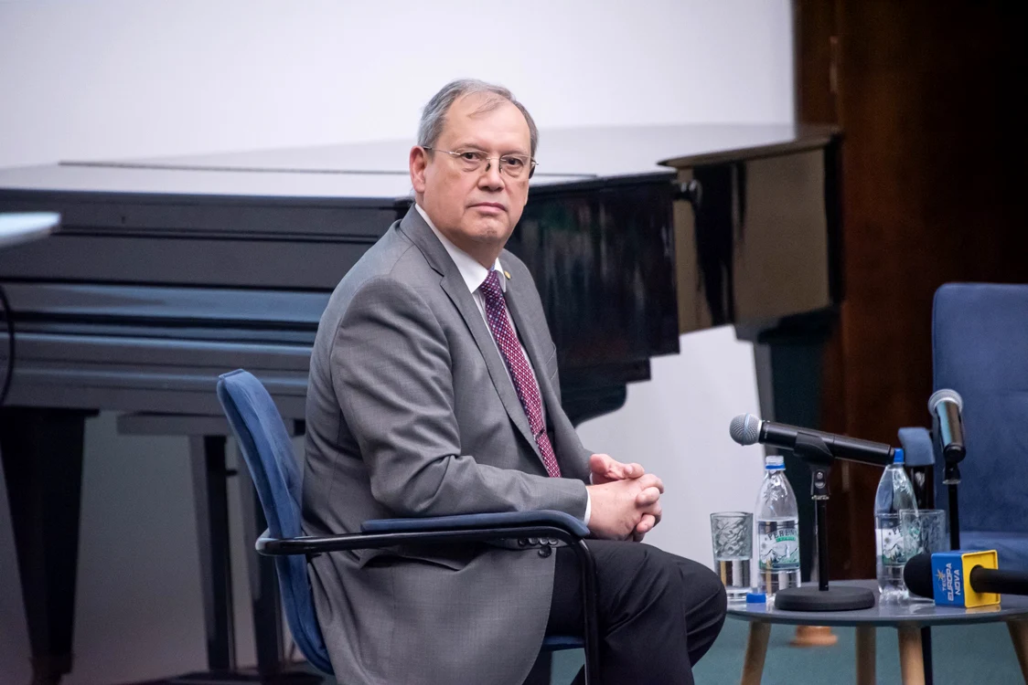 Dumitru Prunariu la Universitatea de Vest din Timișoara SURSA UVT