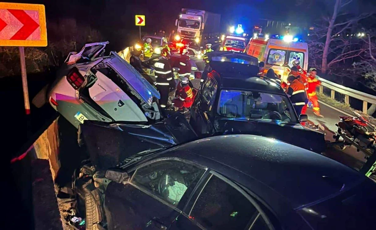Imagini de la accidentul în care a murit o familie de spanioli
