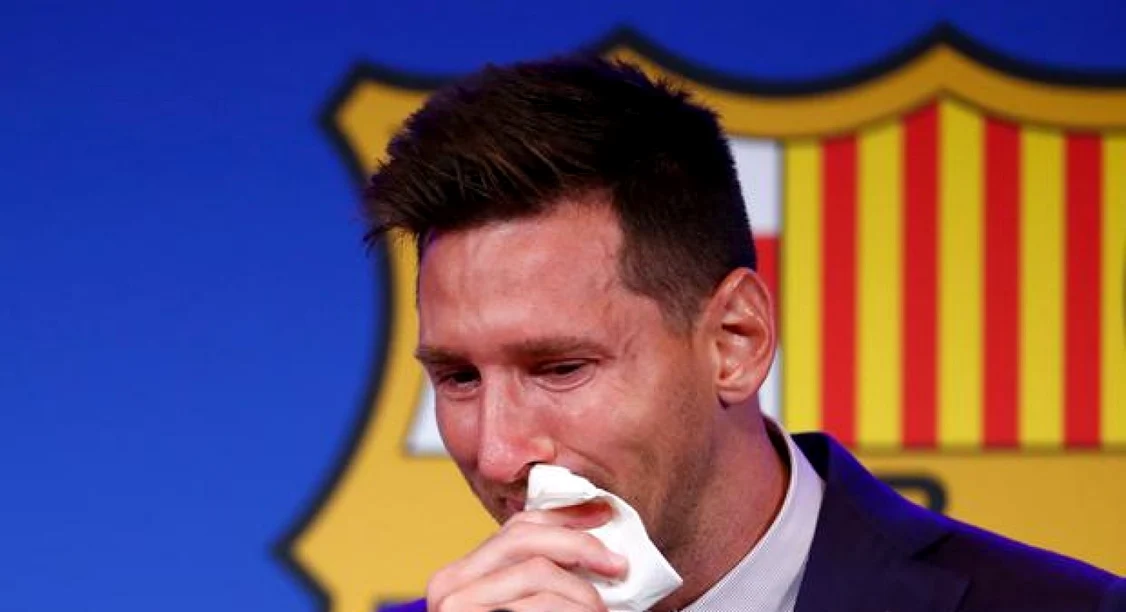 Lionel Messi a plâns în hohote când a părăsit echipa catalană. Foto Getty Images