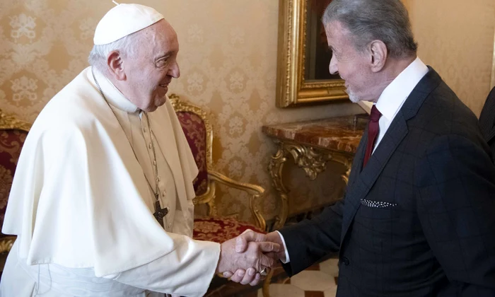 Sylvester Stallone and The Pope, Profimedia (2) jpg