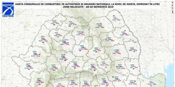 harta consum combustibil pe judete