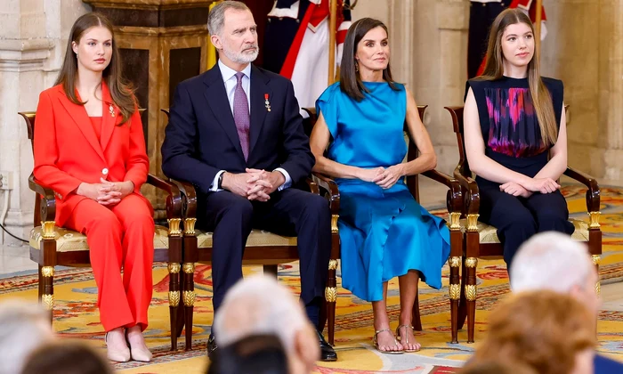 Regina Letizia, Regele Felipe, Leonor și Sofia profimedia 0882938249 jpg