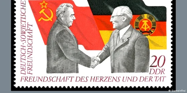 timbru cu Brejnev si Honecker