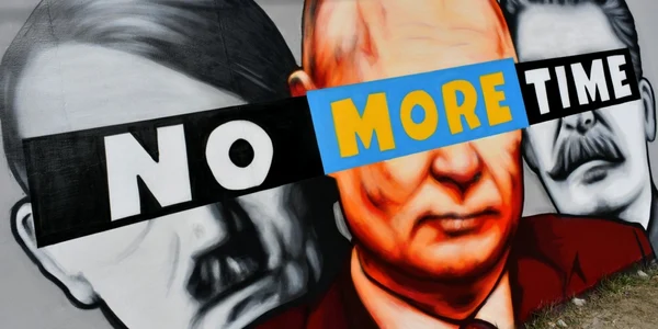 Graffiti al artistului Tuse Putin la fel ca Hitler si Stalin FOTO EPA EFE jpg