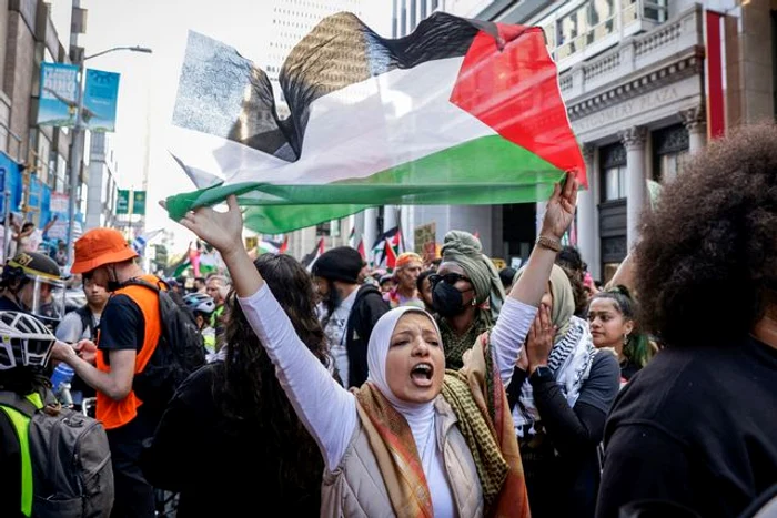 Miting de susținere a Palestinei/FOTO:EPA/EFE